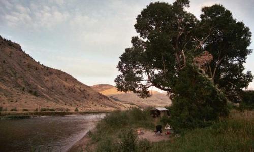 Glamping along the Yellowstone River in Montana