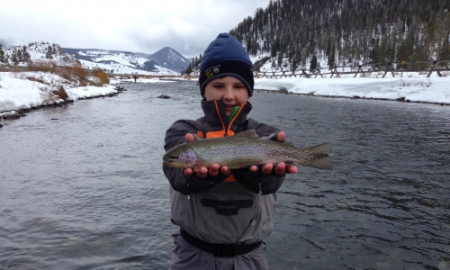 Winter Fishing on the Gallatin River near Yellowstone