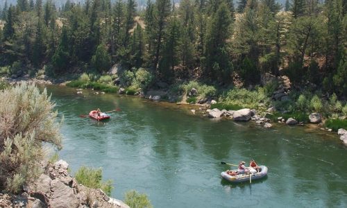 Rafting along the Madison River