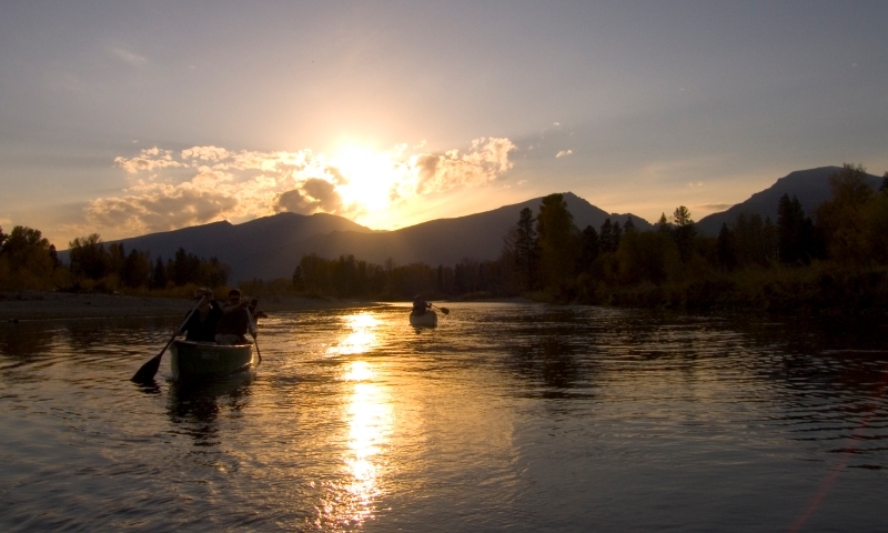 Bitterroot Mountains Montana River Missoula Canoeing Canoe