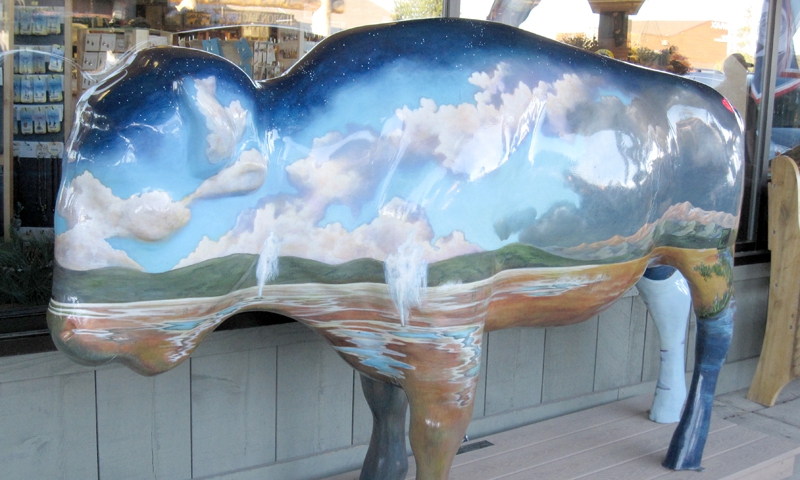 Painted Buffalo in Downtown West Yellowstone
