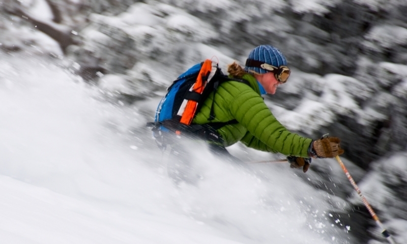 Skiing Skier Jackson Teton Pass Wyoming