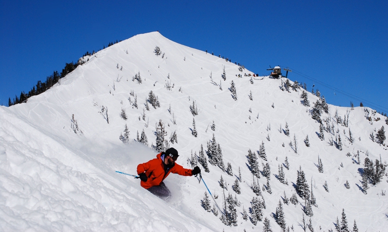 Skiing Bridger Bowl